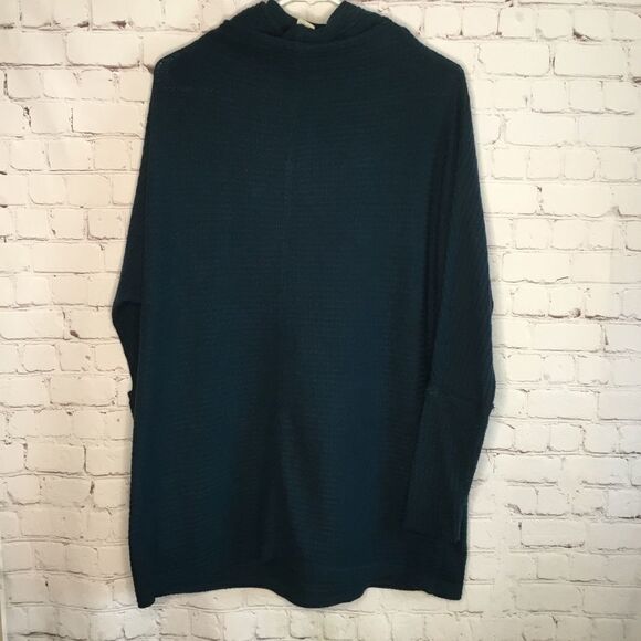 We The Free TEAL GREEN tee Waffle Thermal Knit Long Sleeve Stretch Top‎ - Picture 1 of 8